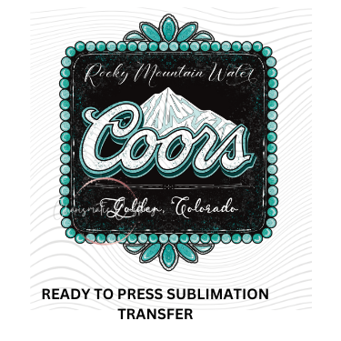 Coors boho western Sublimation transfer