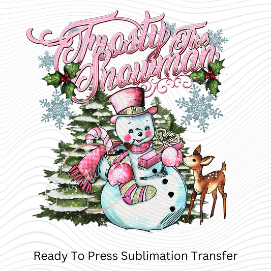 Frosty the Snowman  Ready to Press Sublimation Print Transfer