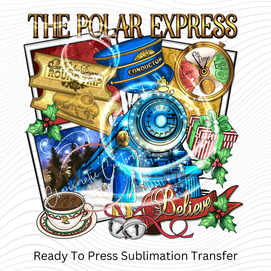 Polar Express Ready to Press Sublimation Print Transfer