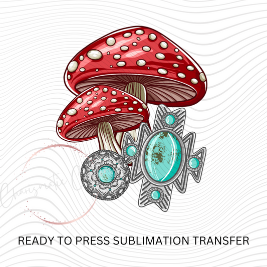 Mushroom Retro- NEW DROP- Ready to Press Sublimation Print Transfer