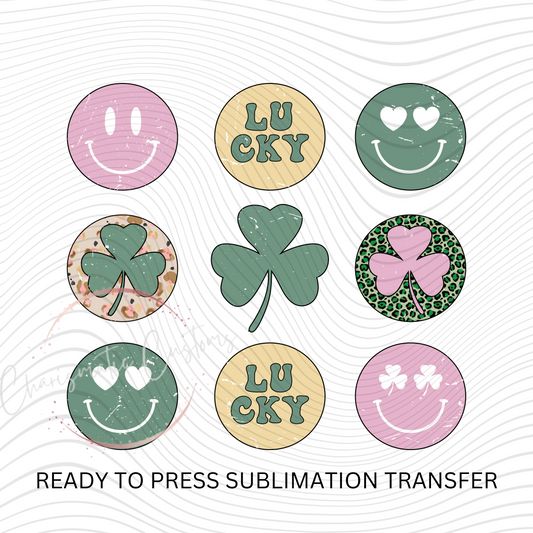 St Patrick day smiley- NEW DROP- Ready to Press Sublimation Print Transfer