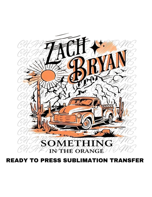 Zach Bryan Ready to Press Sublimation Print Transfer