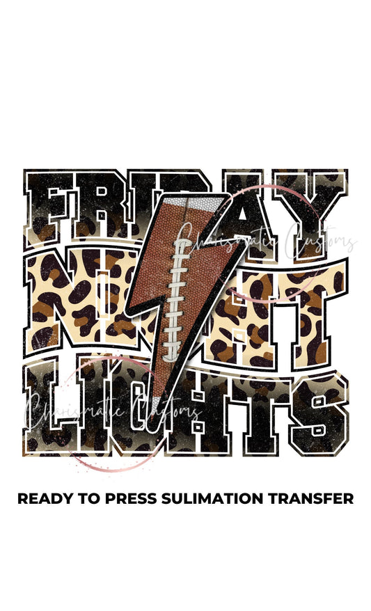 Friday Night Lights Ready to Press Sublimation Print Transfer