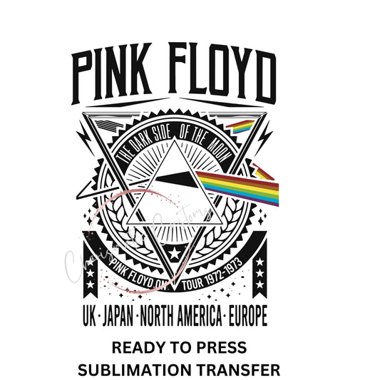 Pink Floyd World tour - NEW DROP- Ready to Press Sublimation Print Transfer