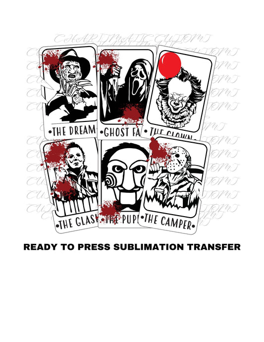 Halloween Horror Ready to Press Sublimation Print Transfer