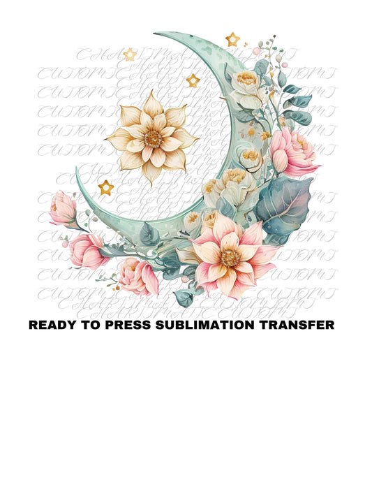 Boho Moon Ready to Press Sublimation Print Transfer