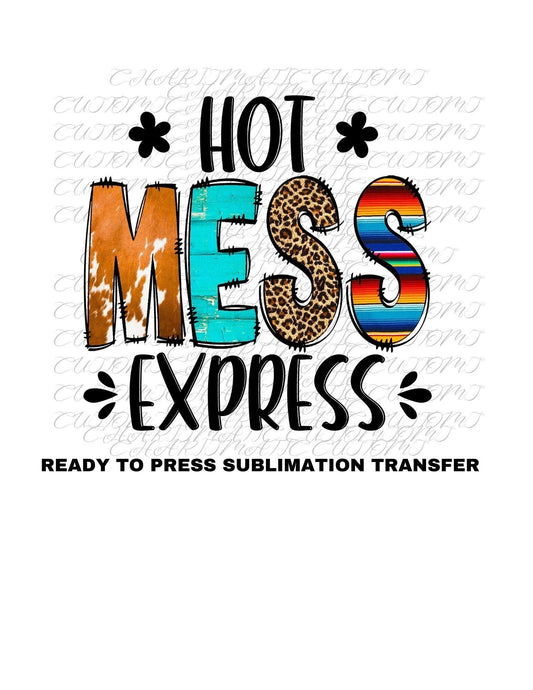 Hot Mess Express Ready to Press Sublimation Print Transfer