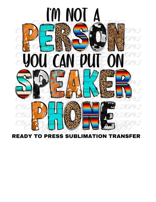 Speaker Phone Ready to Press Sublimation Print Transfer