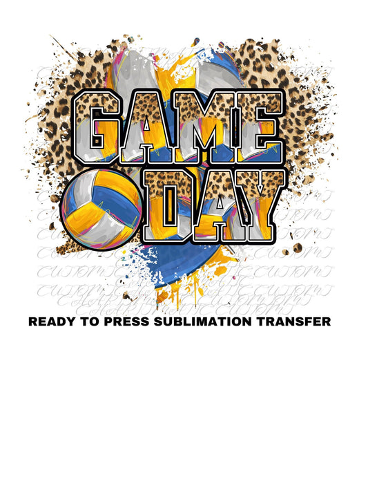 Volleyball Gameday Ready to Press Sublimation Transfer