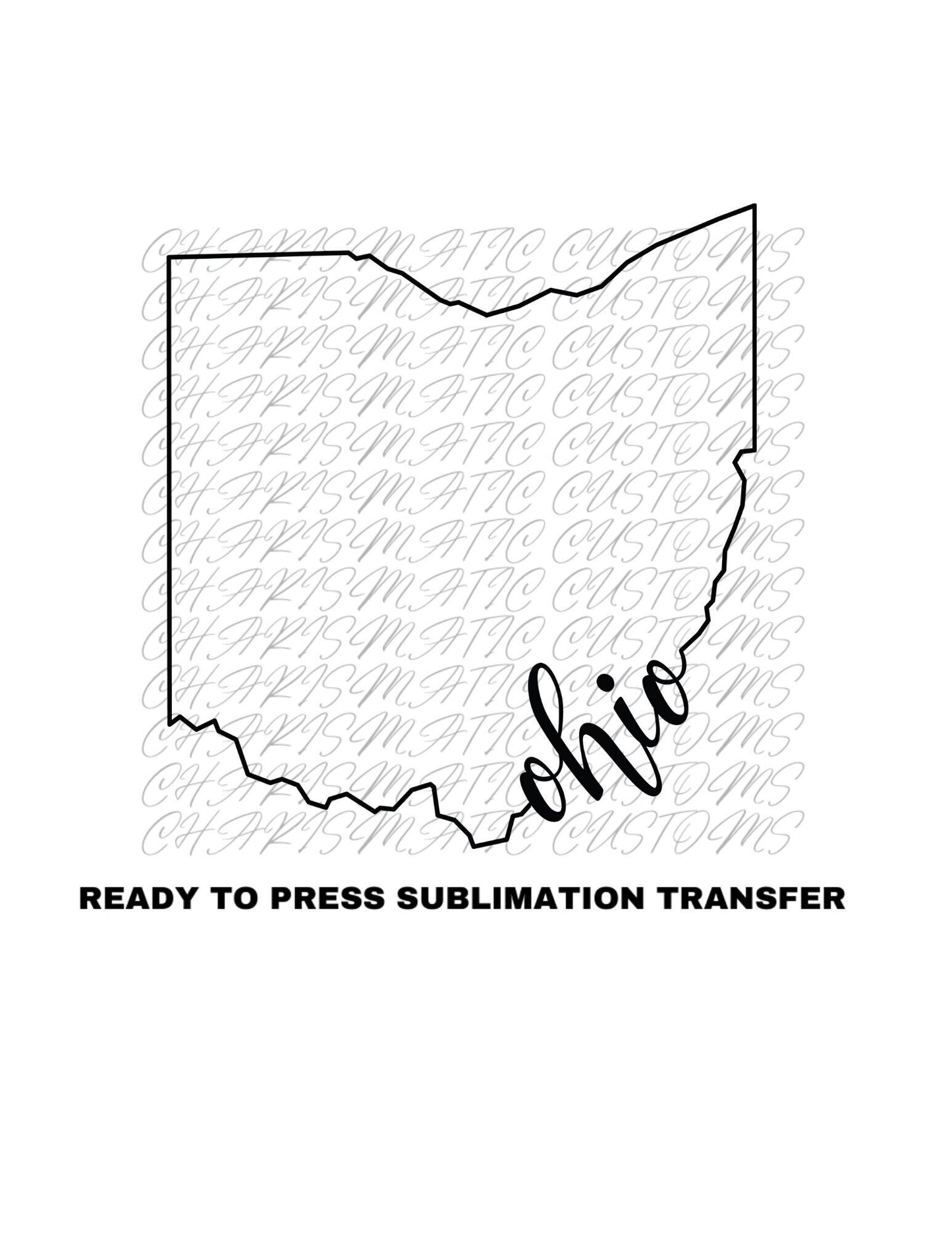 Ohio Ready to Press Sublimation Print Transfer