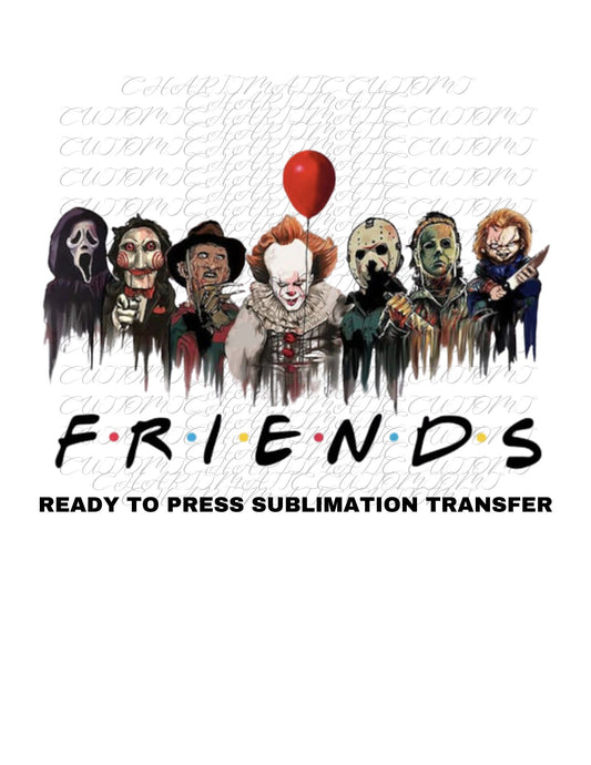 Halloween Friends Ready to Press Sublimation Print Transfer