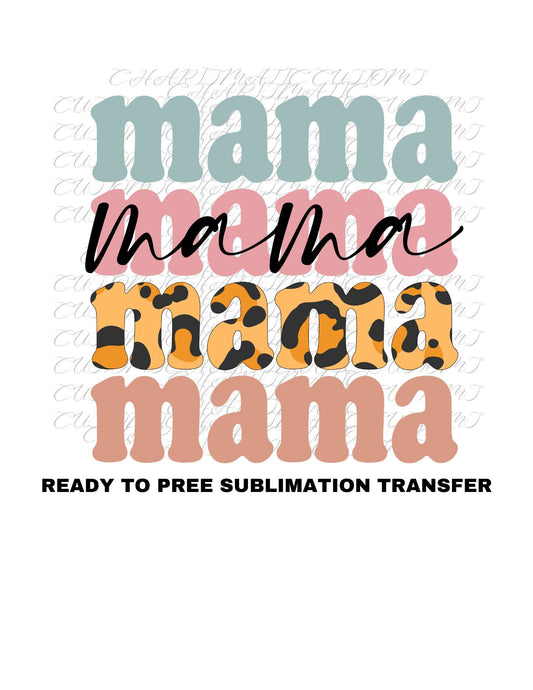 Mama Retro Ready to Press Sublimation Print Transfer
