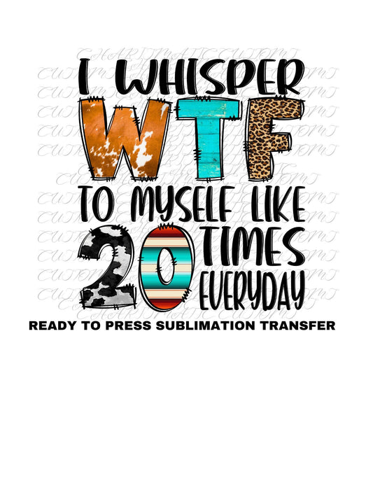 WTF Ready to Press Sublimation Print Transfer