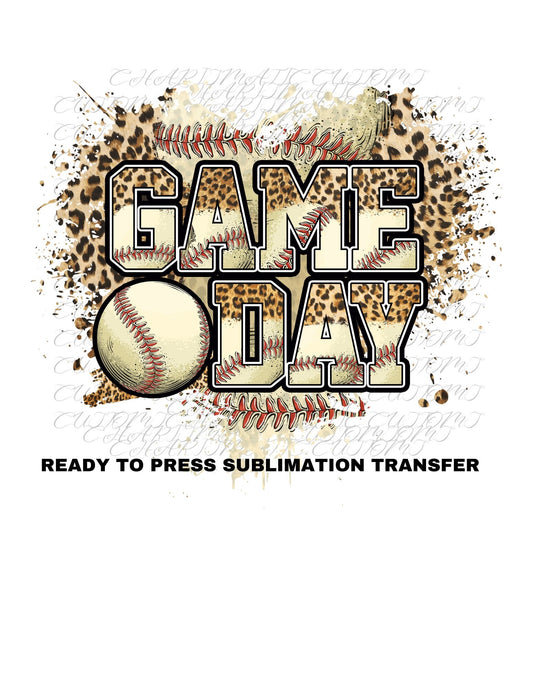 Baseball Gameday Ready to Press Sublimation Transfer