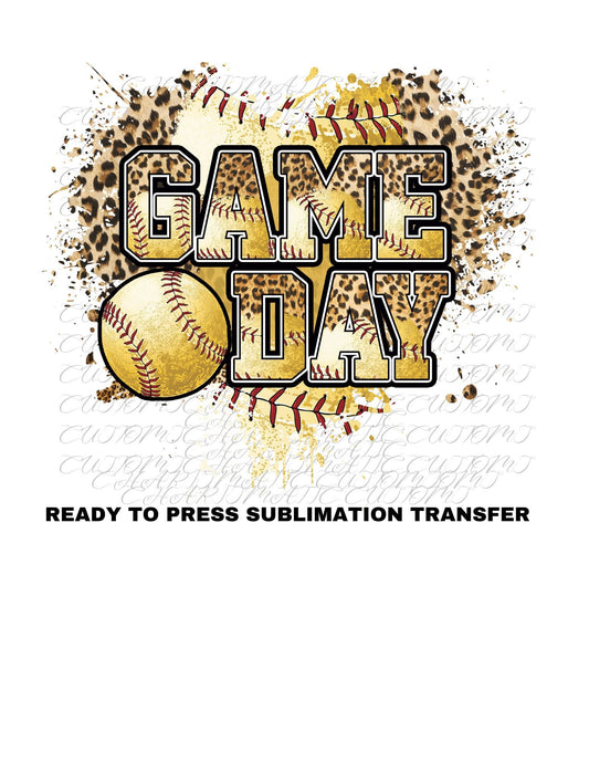 Softball Gameday Ready to Press Sublimation Transfer