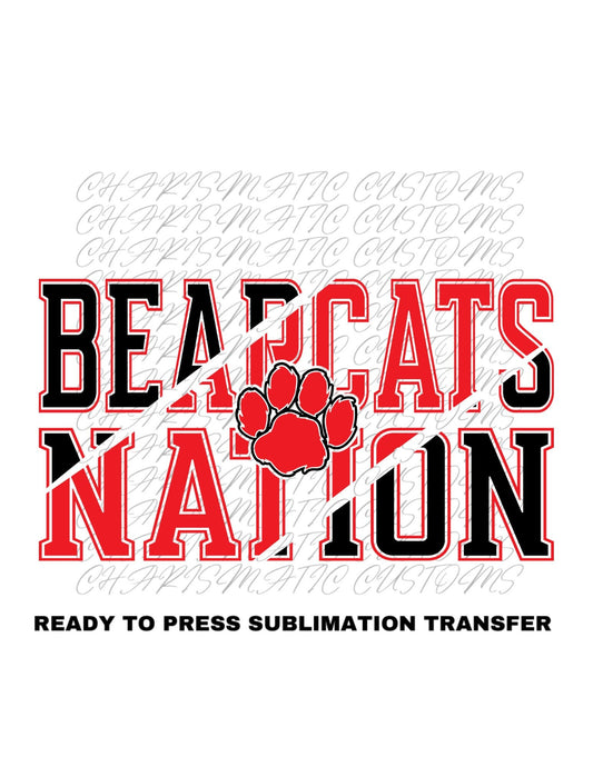 Bearcats Ready to Press Sublimation Print Transfer