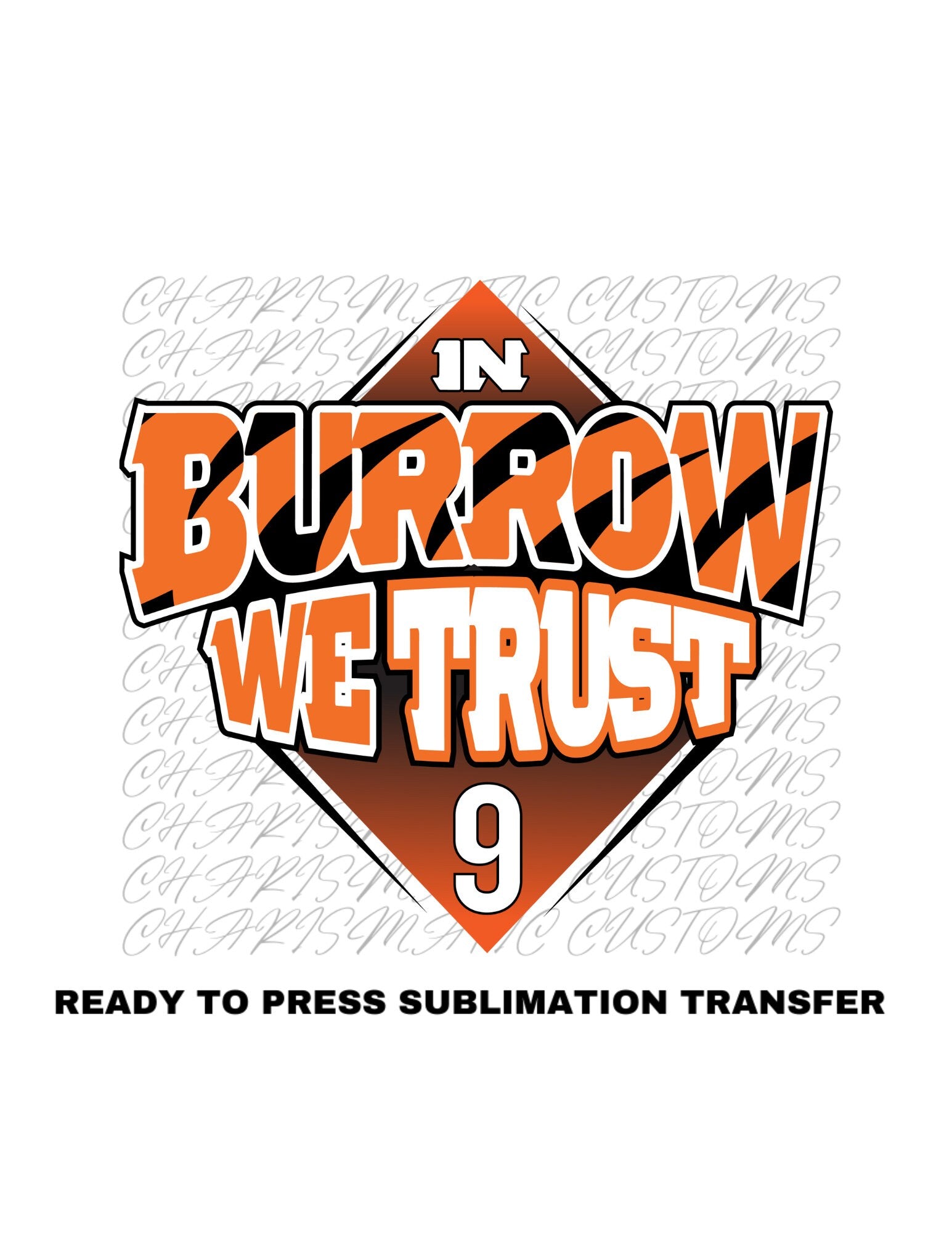 Bengals Ready to Press Sublimation Print Transfer