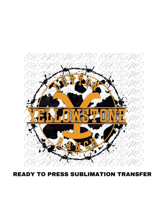 Yellowstone Ready to Press Sublimation Print Transfer