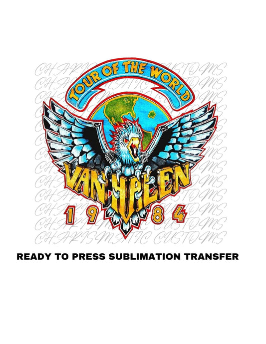 Van Halen Ready to Press Sublimation Print Transfer