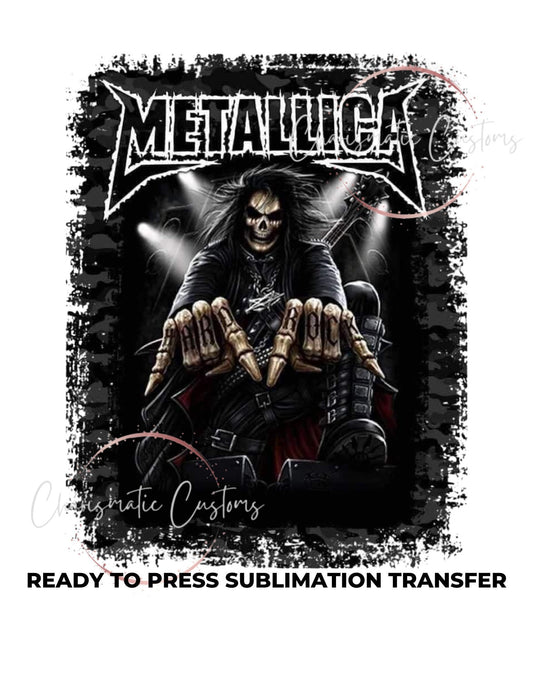 Metallica Ready to Press Sublimation Print Transfer