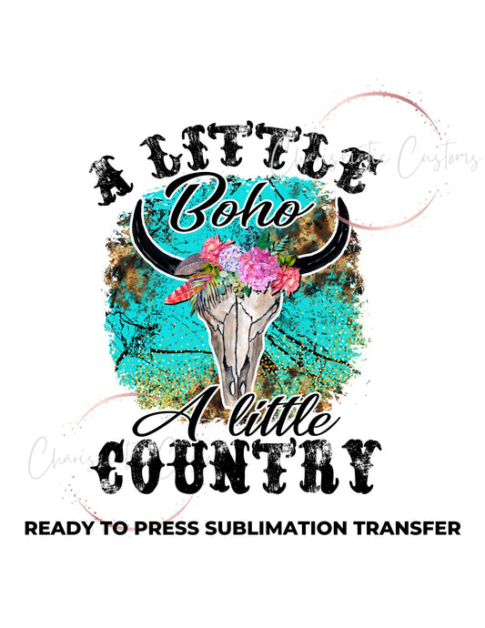 Little Boho Ready to Press Sublimation Print Transfer