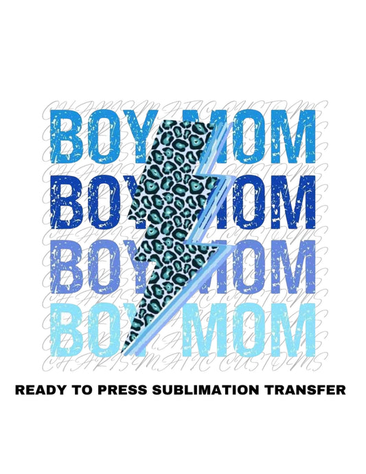 Boy Mom Ready to Press Sublimation Print Transfer