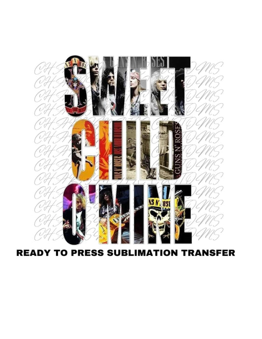 Guns and Roses Ready to Press Sublimation Print Transfer