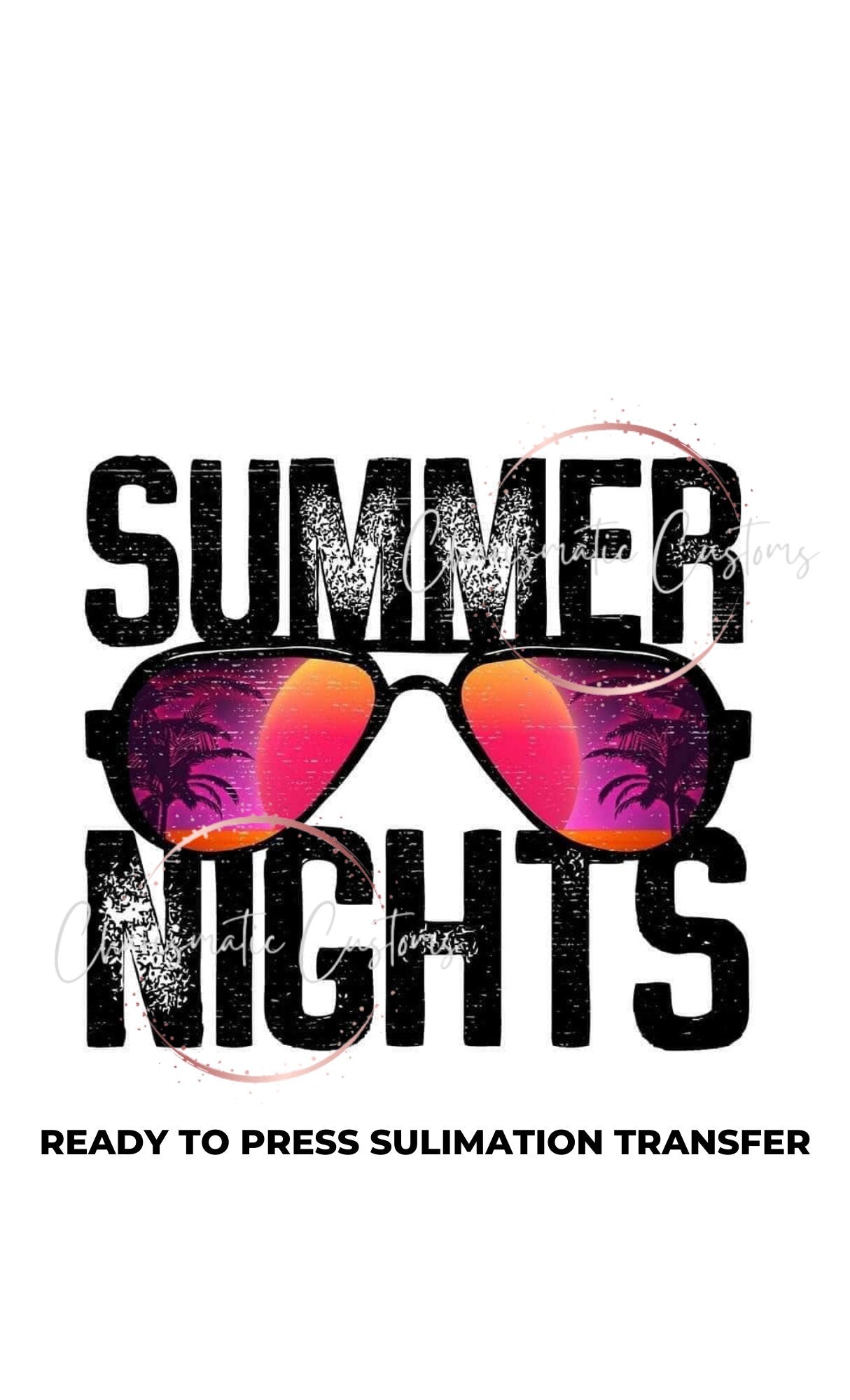 Summer nights Ready to Press Sublimation Print Transfer