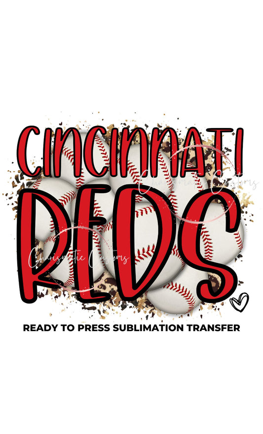 Reds Baseball Ready to Press Sublimation Transfer