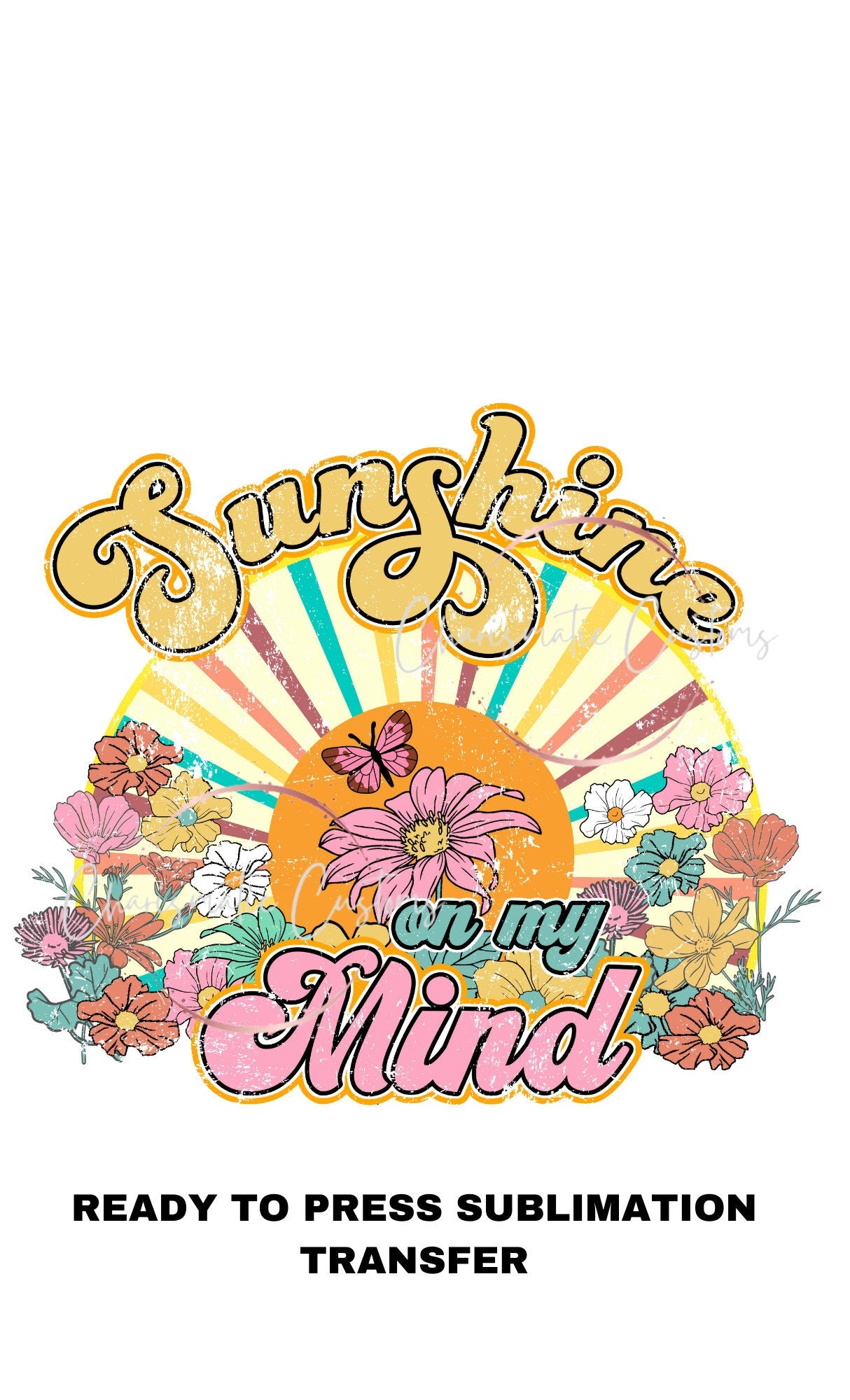 Sunshine and Summer Retro Ready to Press Sublimation Print Transfer