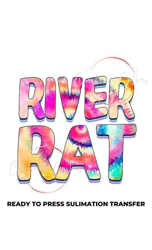 River Rat Ready to Press Sublimation Print Transfer