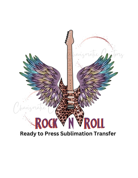 Rock and Roll Pinks Ready to Press Sublimation Print Transfer