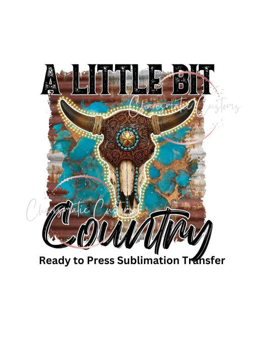 Little bit county teals Ready to Press Sublimation Print Transfer