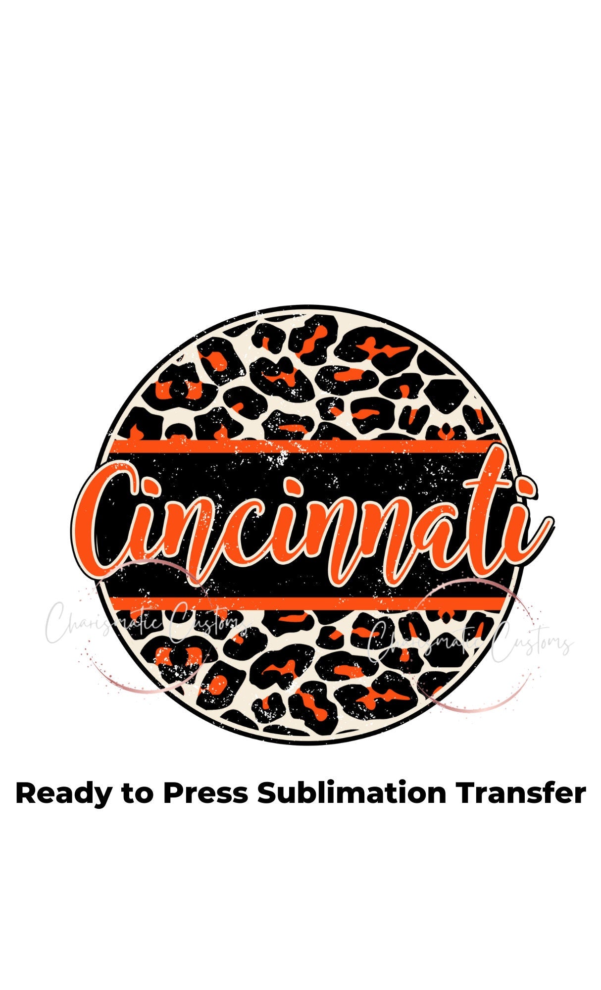 Cincinnati Bengals Ready to Press Sublimation Print Transfer