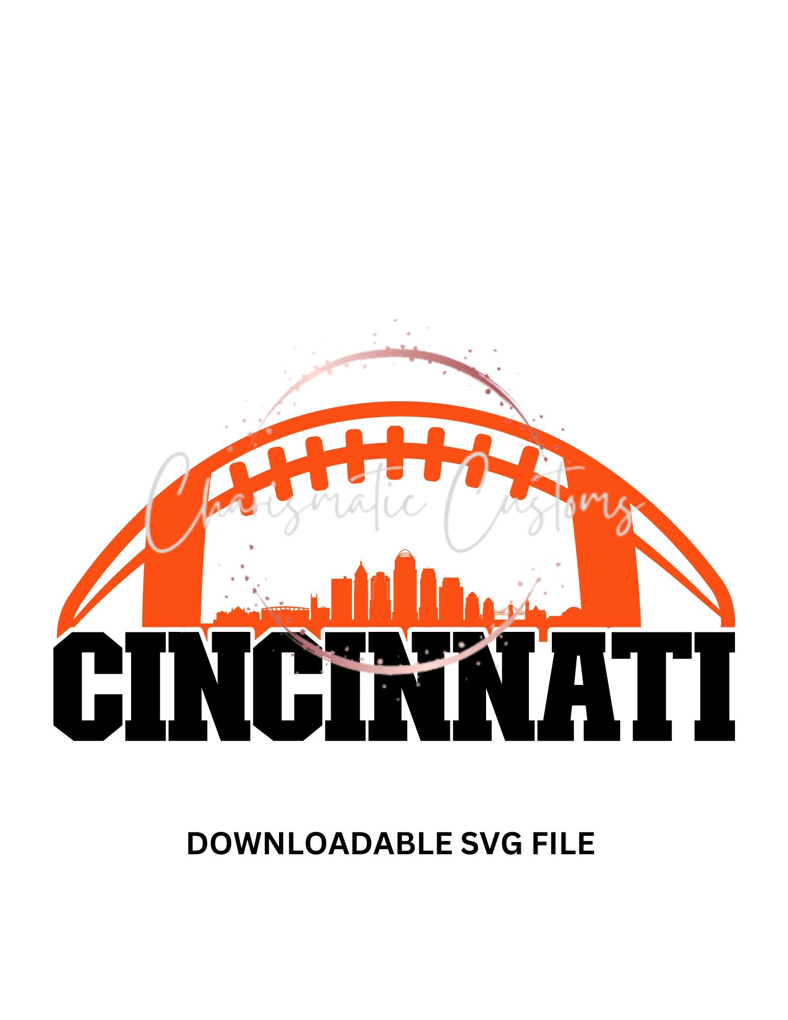 Cincinnati Football SVG downloadable file