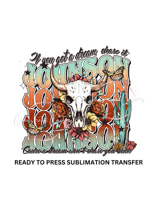 Western Boho Johnson Johnson Johnson - NEW DROP- Ready to Press Sublimation Print Transfer