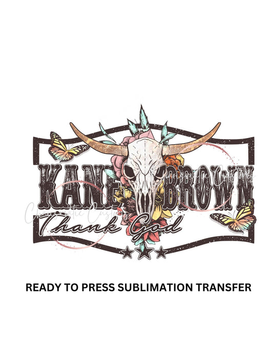 Western Boho longhornKane - NEW DROP- Ready to Press Sublimation Print Transfer
