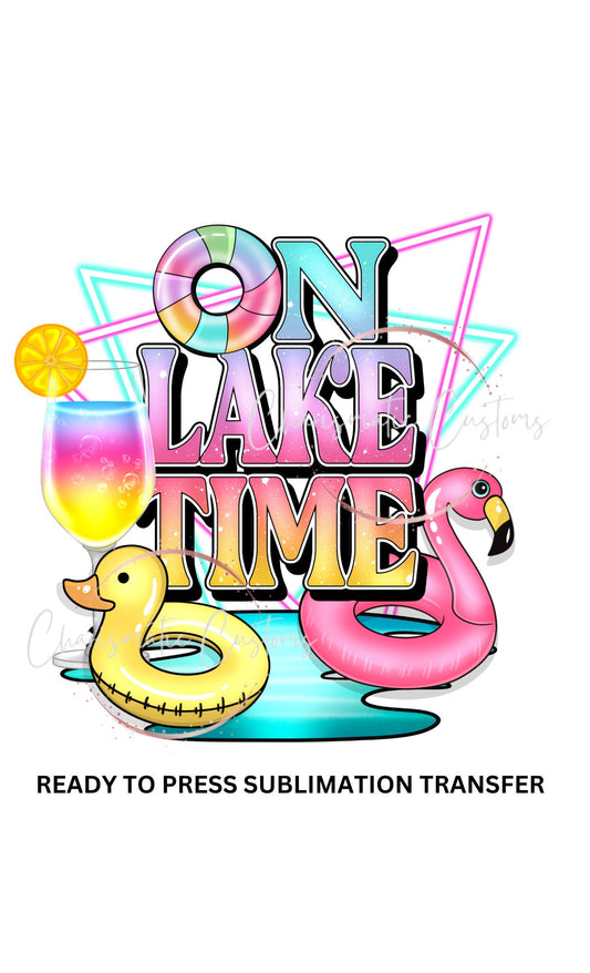 On Lake Time Retro NEW DROP - Ready to Press Sublimation Print Transfer