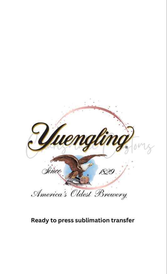 Yuengling retro, beer Ready to Press Sublimation Print Transfer