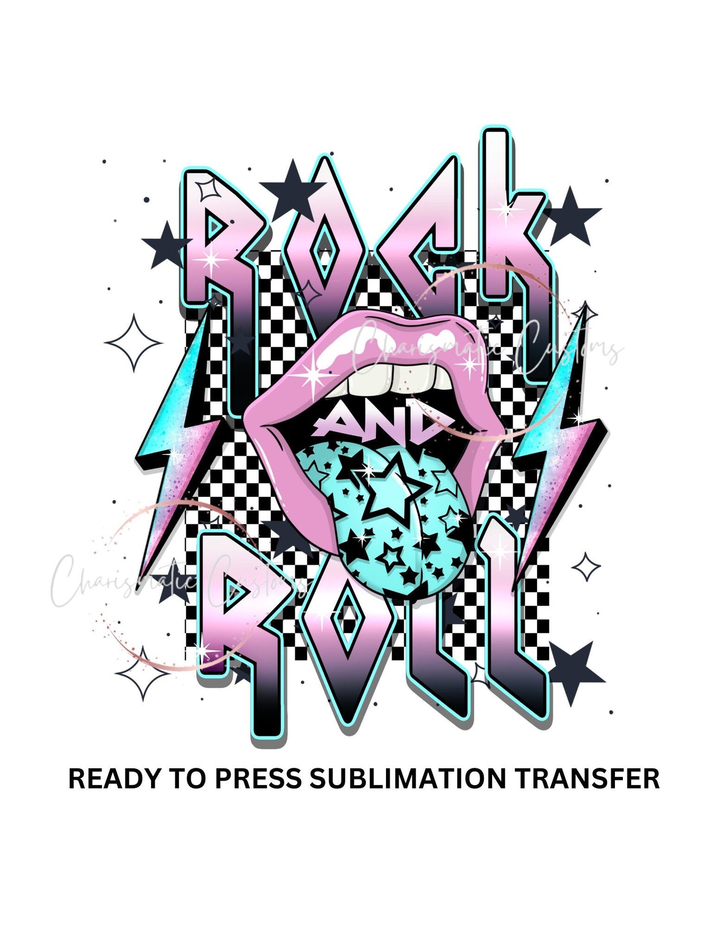 Rock and Roll, Retro, punk- NEW DROP- Ready to Press Sublimation Print Transfer