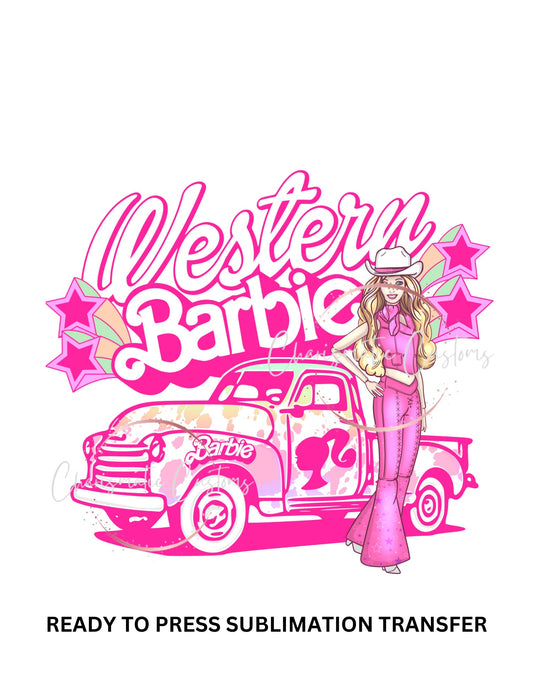 Westen barbie girl, Boho, country - NEW DROP- Ready to Press Sublimation Print Transfer