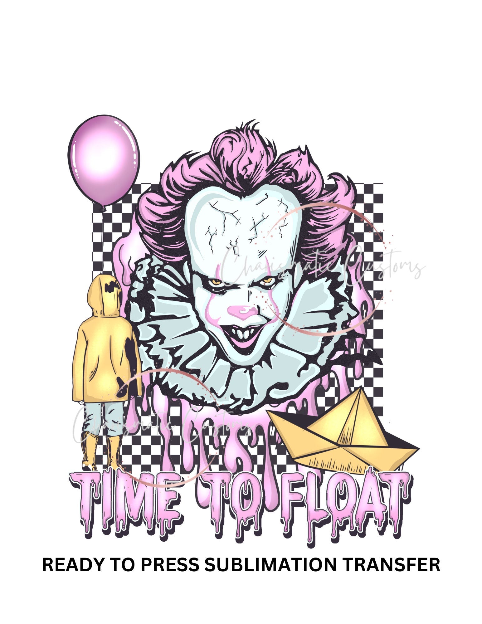 Horror Movies, IT, scare, Clown, Halloween - NEW DROP- Ready to Press Sublimation Print Transfer