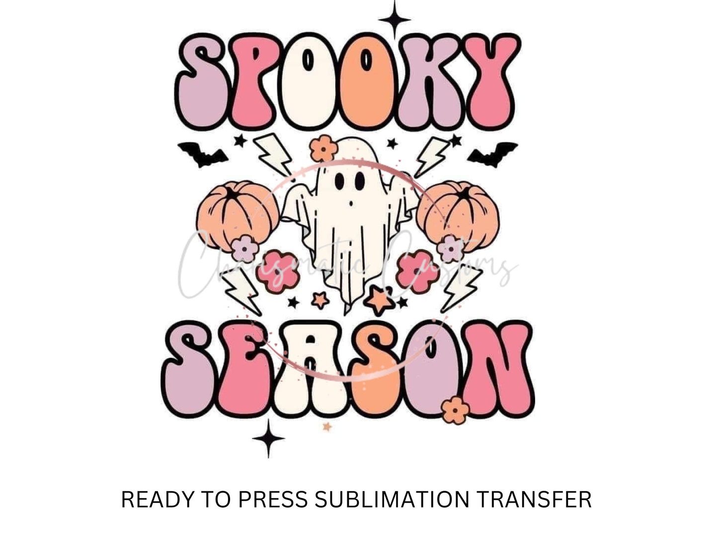 Halloween, soooky season, ghost - NEW DROP- Ready to Press Sublimation Print Transfer