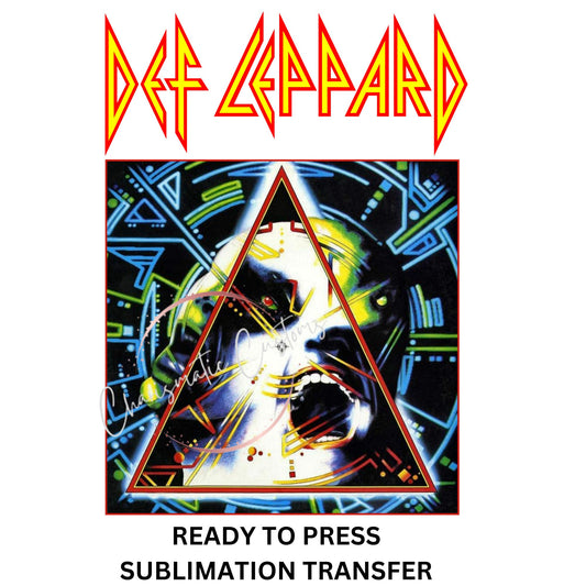 Def Leppard, Yellow, Hysteria - NEW DROP- Ready to Press Sublimation Print Transfer