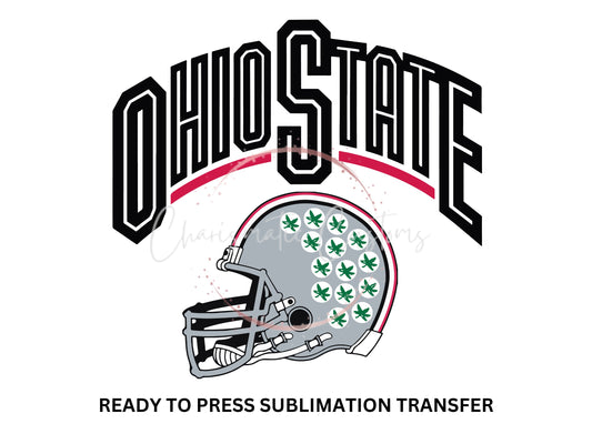 Ohio State Helm Script Ready to Press Sublimation Print Transfer