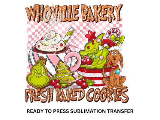 Bakery, Christmas, Cookies, Whoville - NEW DROP- Ready to Press Sublimation Print Transfer