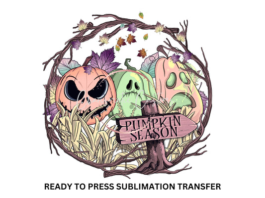 Fall, Halloween, Pumpkins, Retro, - NEW DROP- Ready to Press Sublimation Print Transfer