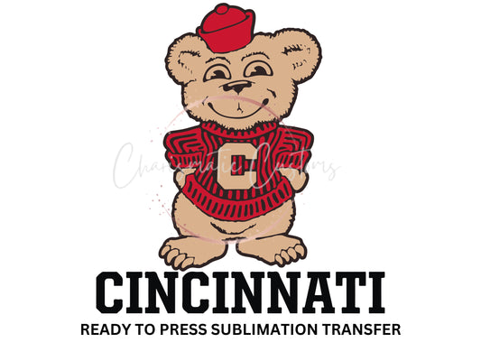 Cincinnati Old School Retro Ready to Press Sublimation Print Transfer